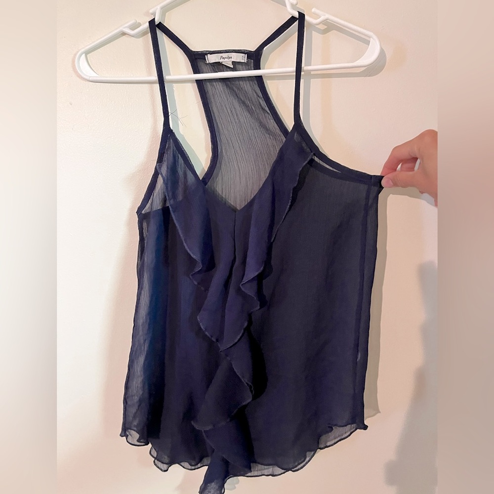 See Through Flowy Top